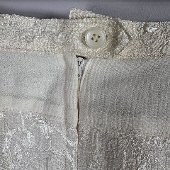 Nolan Miller 8 Ivory Cream Two Piece Pencil Skirt Strap Top Bridal Set VTG - Picture 10 of 13